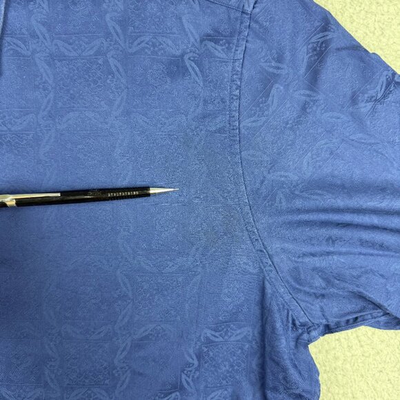 Robert Graham Shirt Mens 2XL XXL Navy Blue Geometric Flip Cuff Dress Button Up 1 - Picture 10 of 11